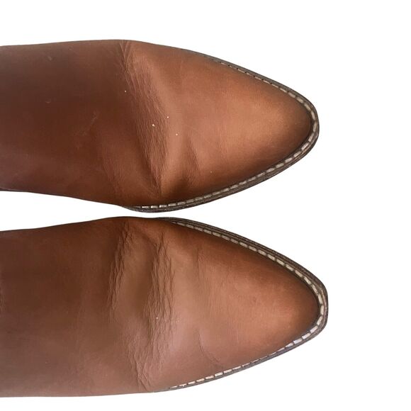 Madewell Women's Size 8.5 Leather Pointed Toe Brady Western Boho Bootie Boots - Picture 6 of 9